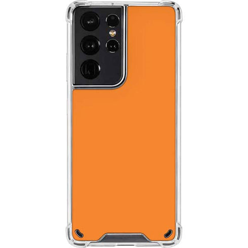 Orange Solid Galaxy S21 Ultra 5G Clear Case