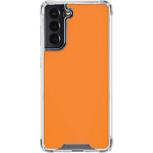 Orange Solid Galaxy S22 Clear Case