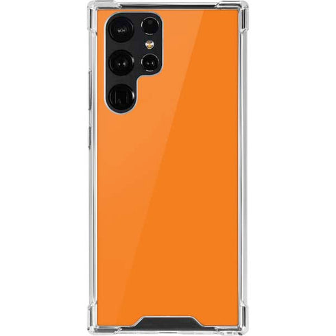 Orange Solid Galaxy S22 Ultra Clear Case