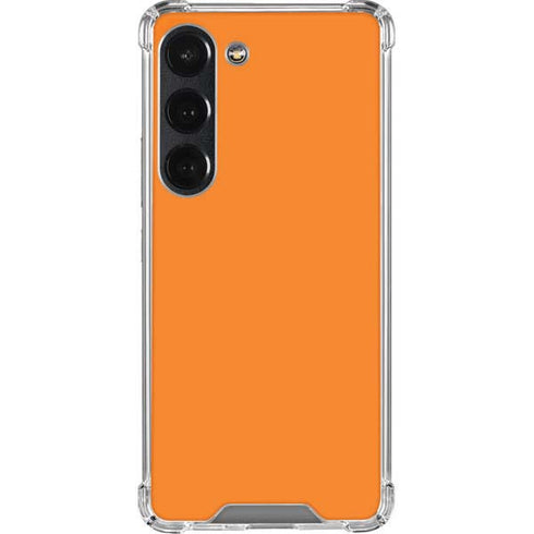 Orange Solid Galaxy S23 Clear Case