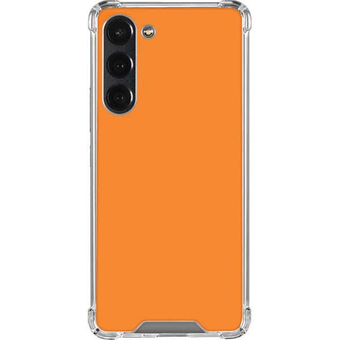Orange Solid Galaxy S23 Plus Clear Case