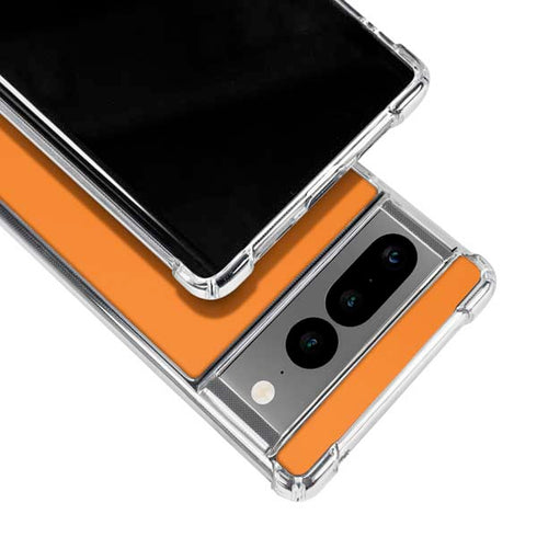 Orange Solid Google Pixel 7 Pro Clear Case