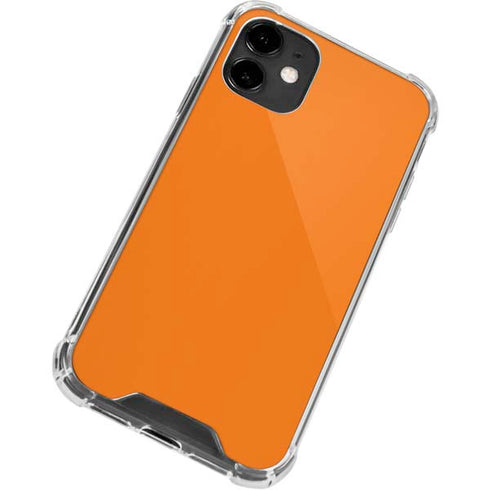 Orange Solid iPhone 12 Clear Case