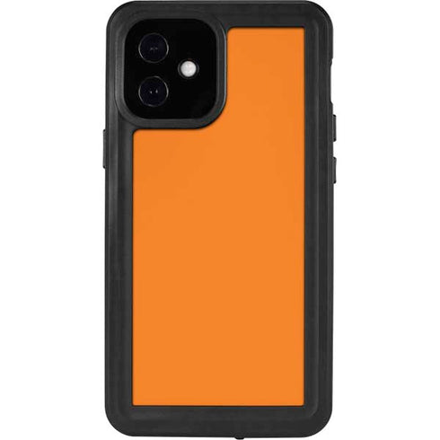 Orange Solid iPhone 12 Mini Waterproof Case