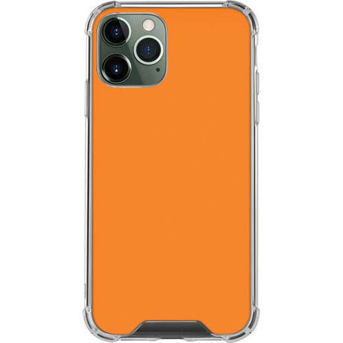 Orange Solid iPhone 12 Pro Clear Case