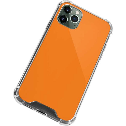 Orange Solid iPhone 12 Pro Clear Case