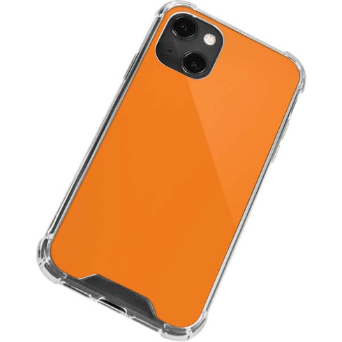 Orange Solid iPhone 13 Mini Clear Case