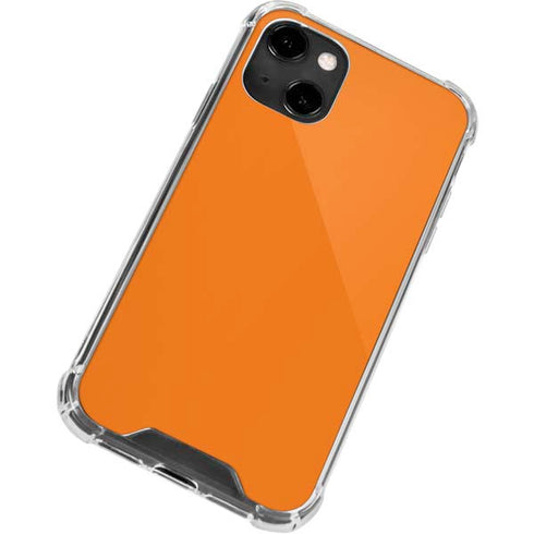 Orange Solid iPhone 14 Clear Case