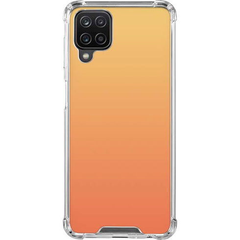 Orange Ombre Galaxy A12 Clear Case
