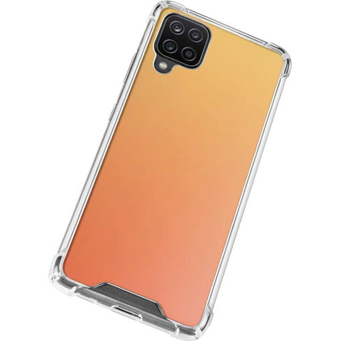 Orange Ombre Galaxy A12 Clear Case