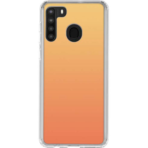 Orange Ombre Galaxy A21 Clear Case