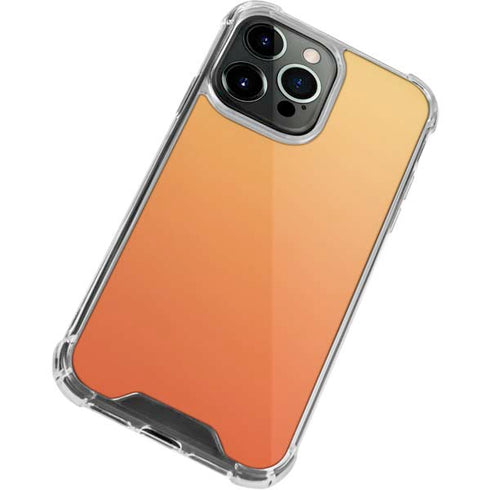 Orange Ombre iPhone 14 Pro Clear Case