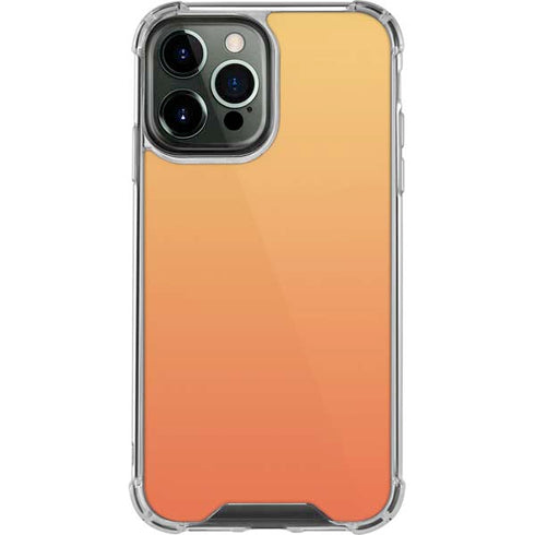 Orange Ombre iPhone 14 Pro Max Clear Case