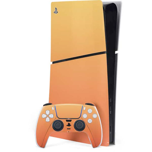 Orange Ombre PS5 Slim Digital Edition Console Skin