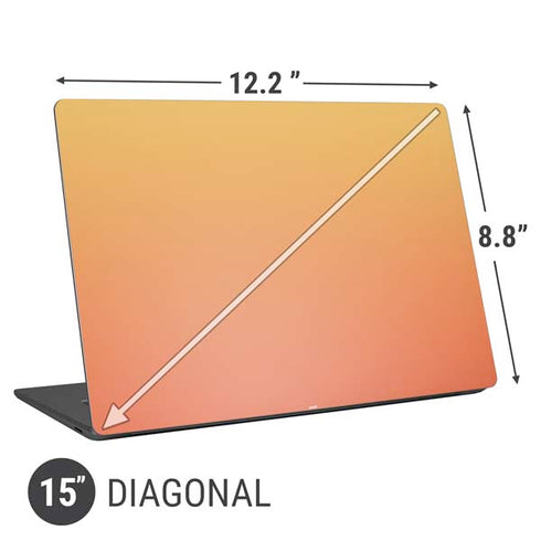Orange Ombre Universal Laptop 15in (12.2 x 8.8in) Skin
