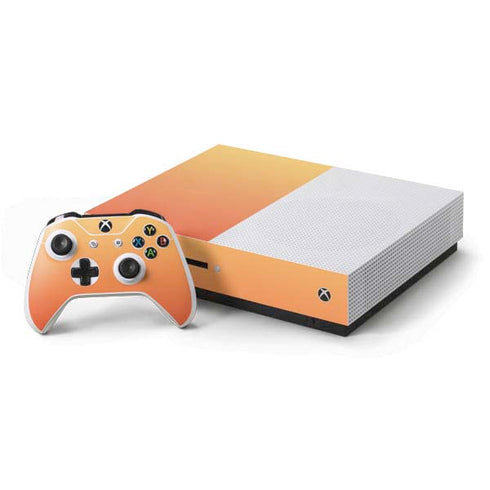 Orange Ombre Xbox One S Console and Controller Bundle Skin