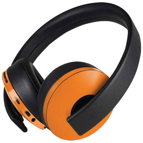 Orange Solid PlayStation 4 Gold Wireless Headset Skin