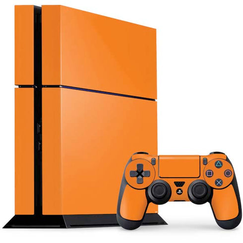 Orange Solid PS4 Console and Controller Bundle Skin