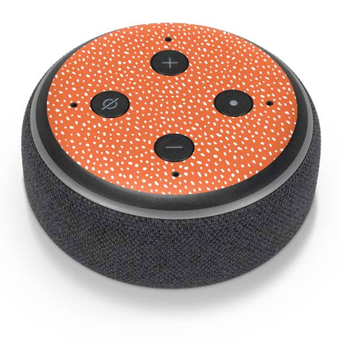 Orange Spots Amazon Echo Dot Skin