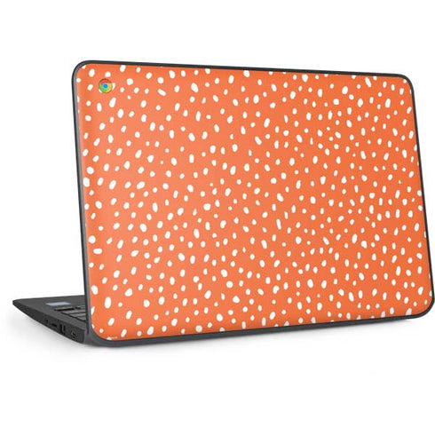 Orange Spots HP Chromebook Skin