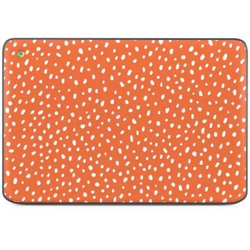 Orange Spots HP Chromebook Skin