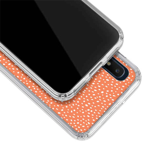 Orange Spots Galaxy A10e Clear Case