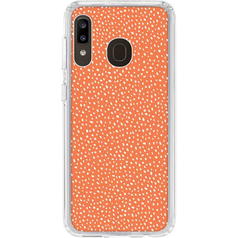 Orange Spots Galaxy A20 Clear Case