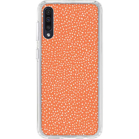 Orange Spots Galaxy A50 Clear Case