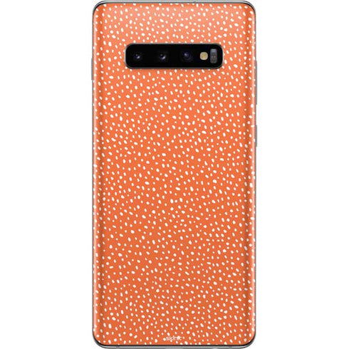 Orange Spots Galaxy S10 Plus Skin
