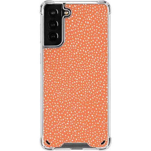 Orange Spots Galaxy S21 Plus 5G Clear Case