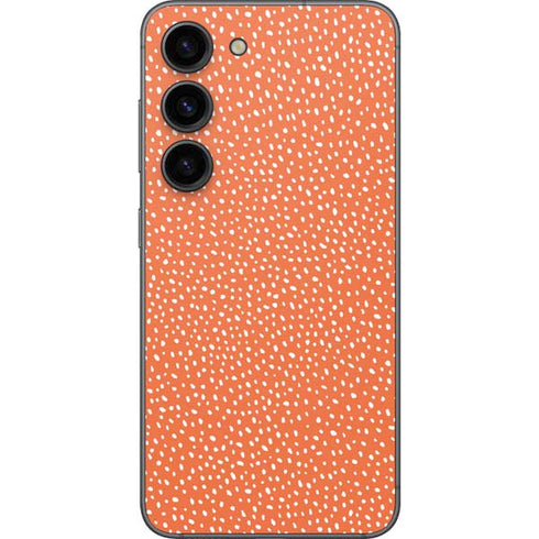 Orange Spots Galaxy S23 Skin