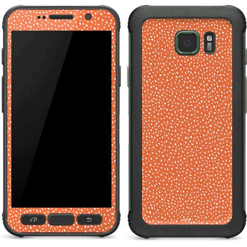 Orange Spots Galaxy S7 Active Skin