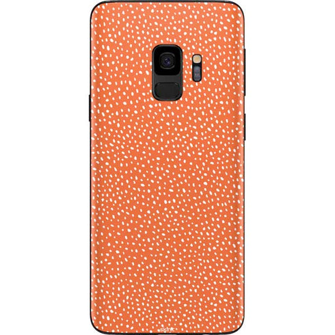 Orange Spots Galaxy S9 Skin