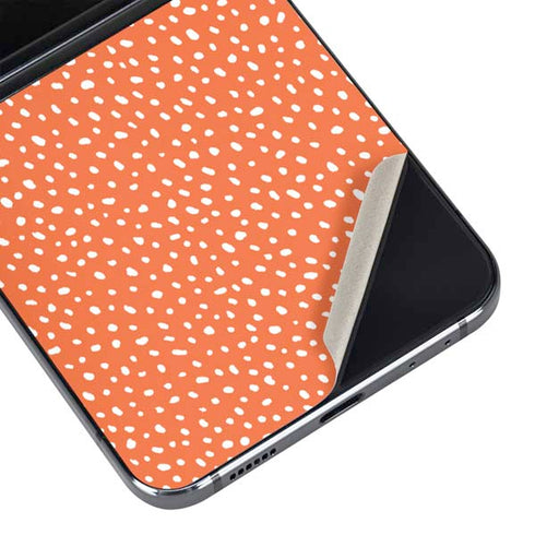 Orange Spots Galaxy Z Flip5 5G Skin