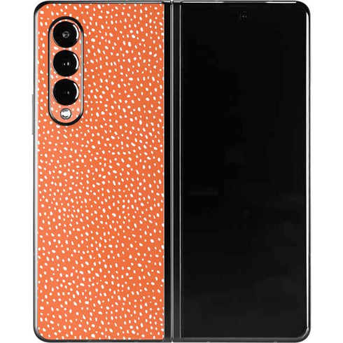 Orange Spots Galaxy Z Fold3 5G Skin