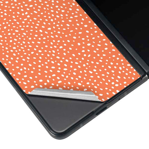 Orange Spots Galaxy Z Fold3 5G Skin