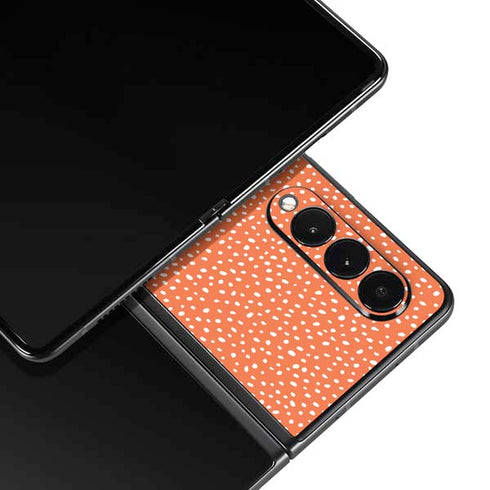 Orange Spots Galaxy Z Fold3 5G Skin