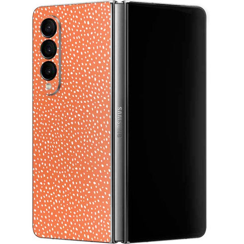 Orange Spots Galaxy Z Fold4 5G Skin