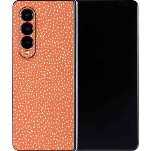 Orange Spots Galaxy Z Fold4 5G Skin