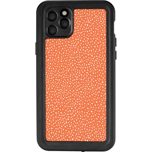 Orange Spots iPhone 11 Pro Max Waterproof Case