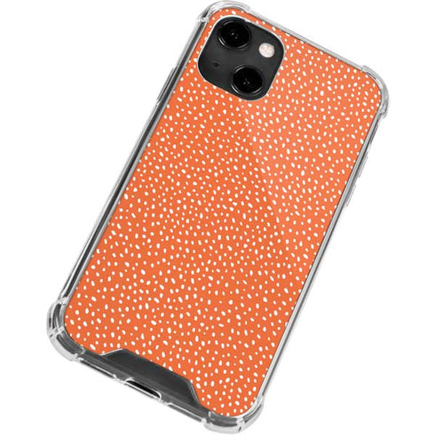 Orange Spots iPhone 13 Clear Case
