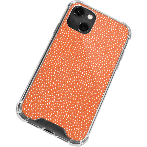 Orange Spots iPhone 13 Mini Clear Case