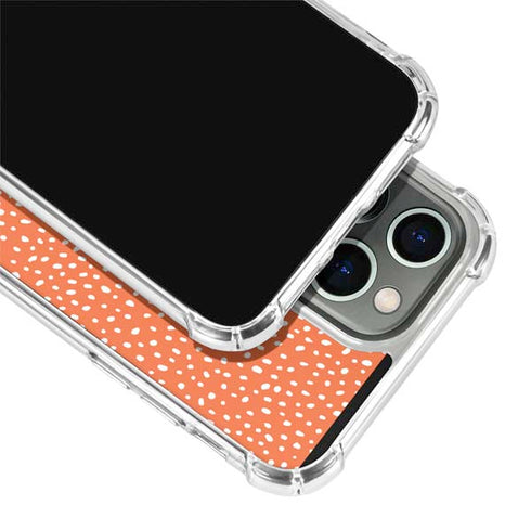 Orange Spots iPhone 15 Pro Max Clear Case