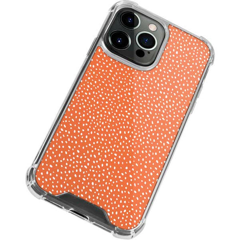 Orange Spots iPhone 15 Pro Max Clear Case