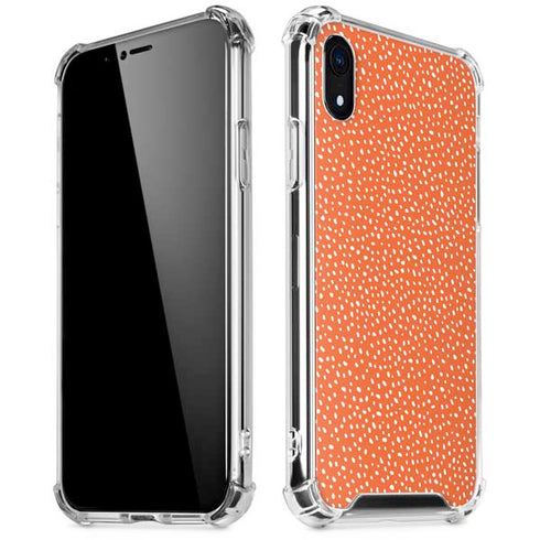 Orange Spots iPhone XR Clear Case
