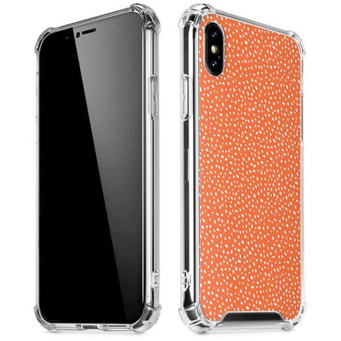 Orange Spots iPhone XS Max Clear Case