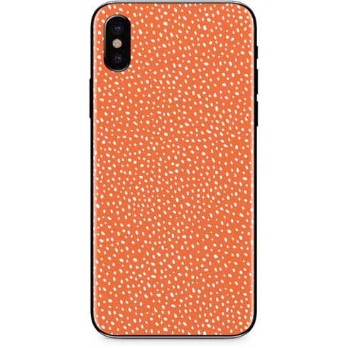 Orange Spots iPhone XS Skin