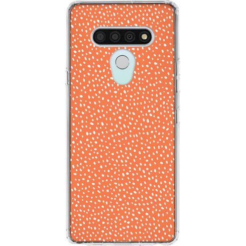 Orange Spots LG Stylo 6 Clear Case