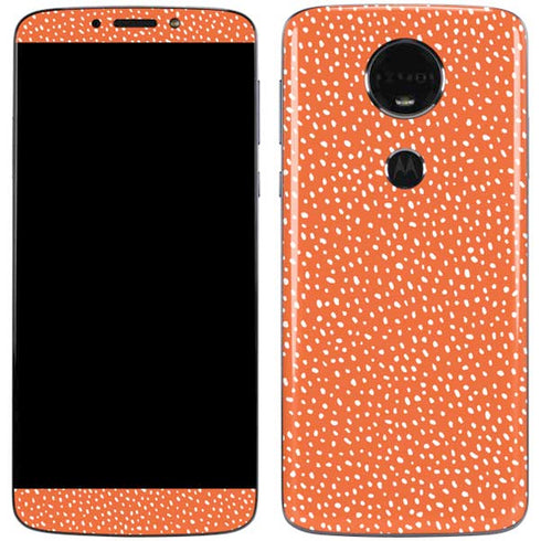 Orange Spots Moto E5 Plus Skin