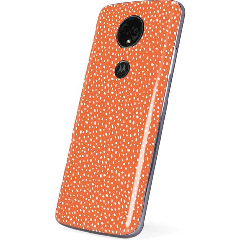 Orange Spots Moto E5 Plus Skin